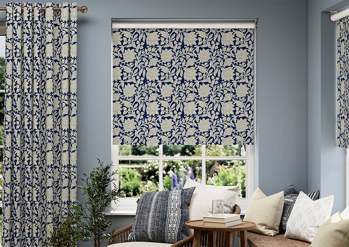 Land & Shore Rowallane (Blackout), Blue - Roller Blind - Image 3